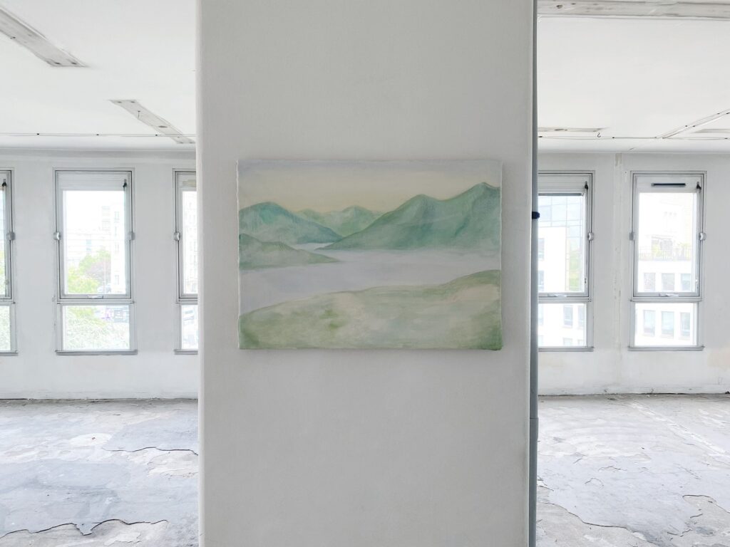 Kate Araoz Vue d'exposition collective, Juin 2024, Autopoïese à la Tour Orion - Commissariat Juliana Hubner Rabello (Milieu Studio)